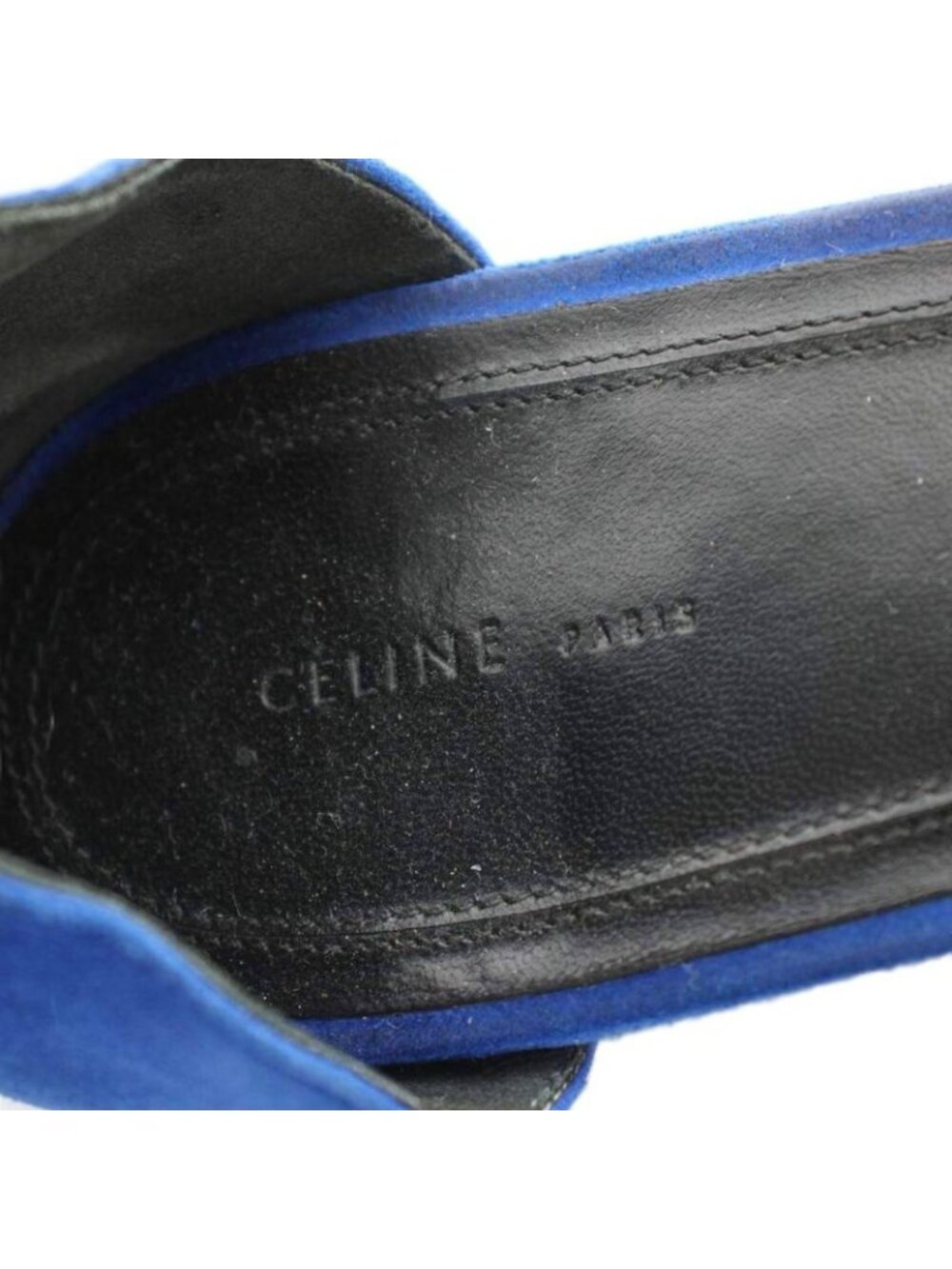 Celine Sandals Strap Suede 39 Blue KU - Picture 5 of 9